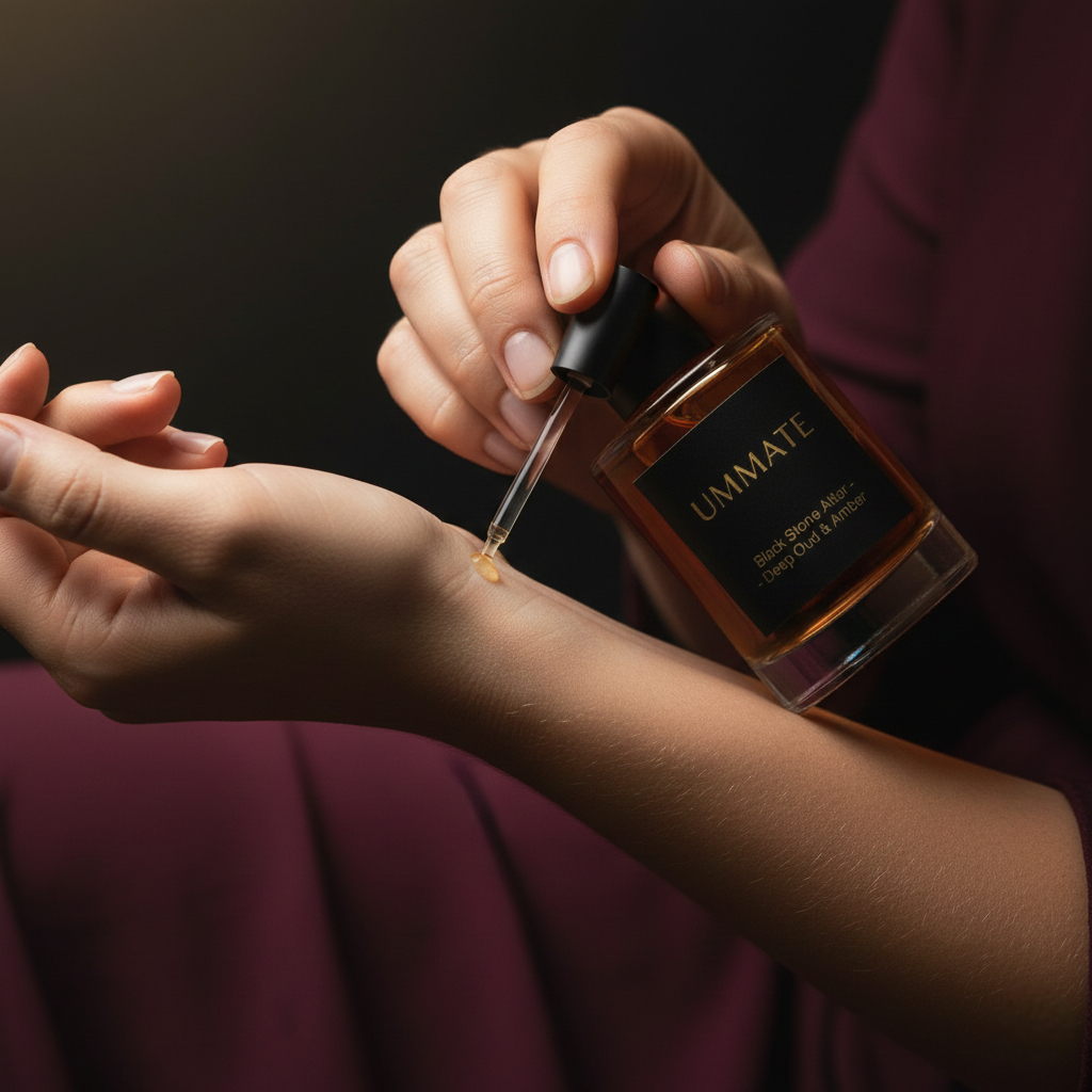Ummate Black Stone Attar – Deep Oud & Amber Arabic Perfume Oil – Long-Lasting, Alcohol-Free - Image 2