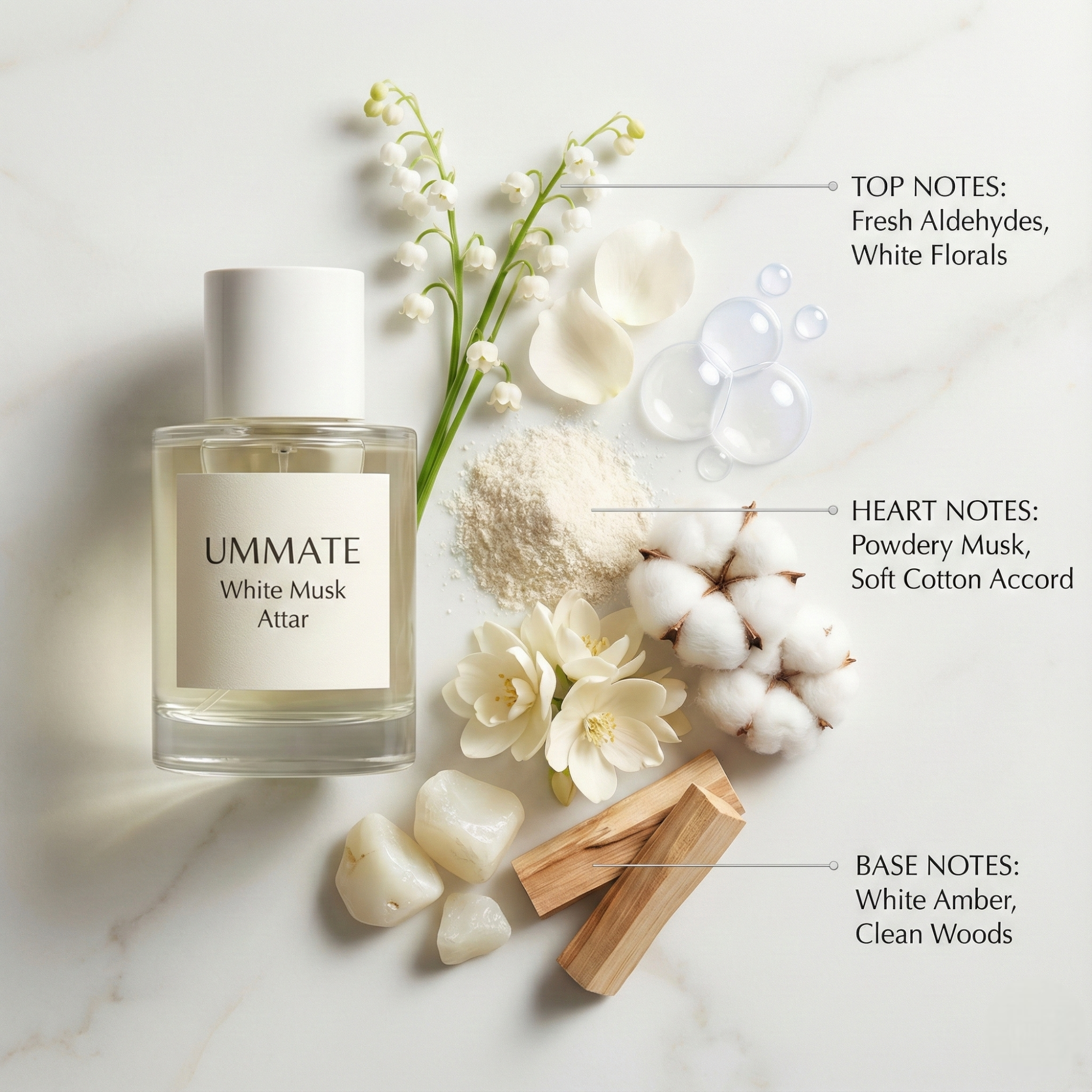 Ummate White Musk Attar – Fresh, Clean & Powdery Unisex Perfume Oil – Alcohol-Free Arabic Fragrance - Image 4