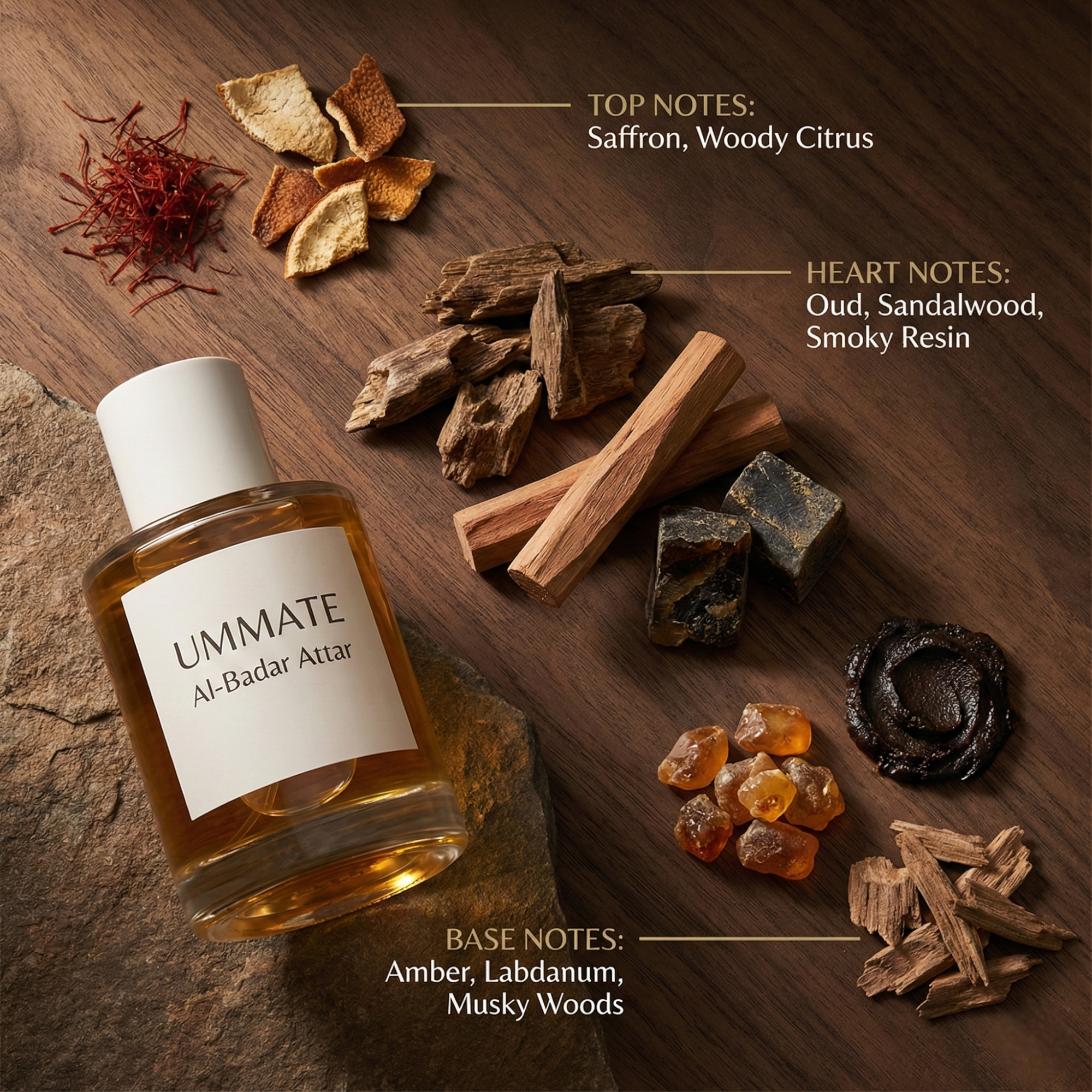 Ummate Al-Badar Attar – Oriental Woody Perfume Oil – Alcohol-Free, Long-Lasting Unisex Fragrance - Image 4