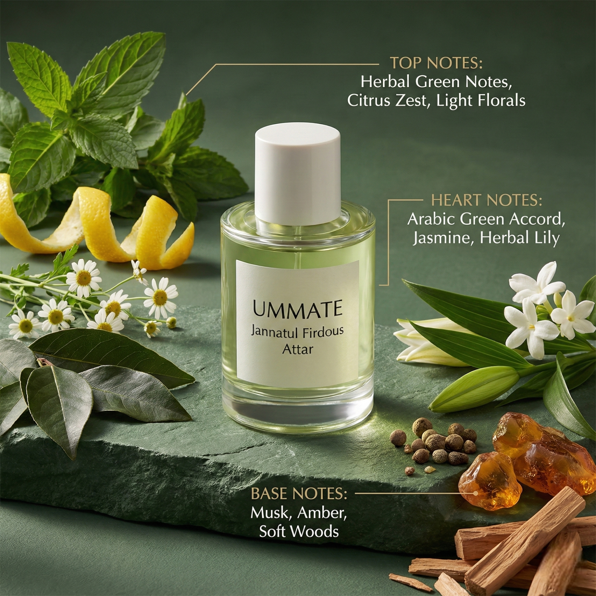 Ummate Jannatul Firdous Attar – Classic Unisex Arabic Perfume Oil – Long-Lasting, Alcohol-Free - Image 4